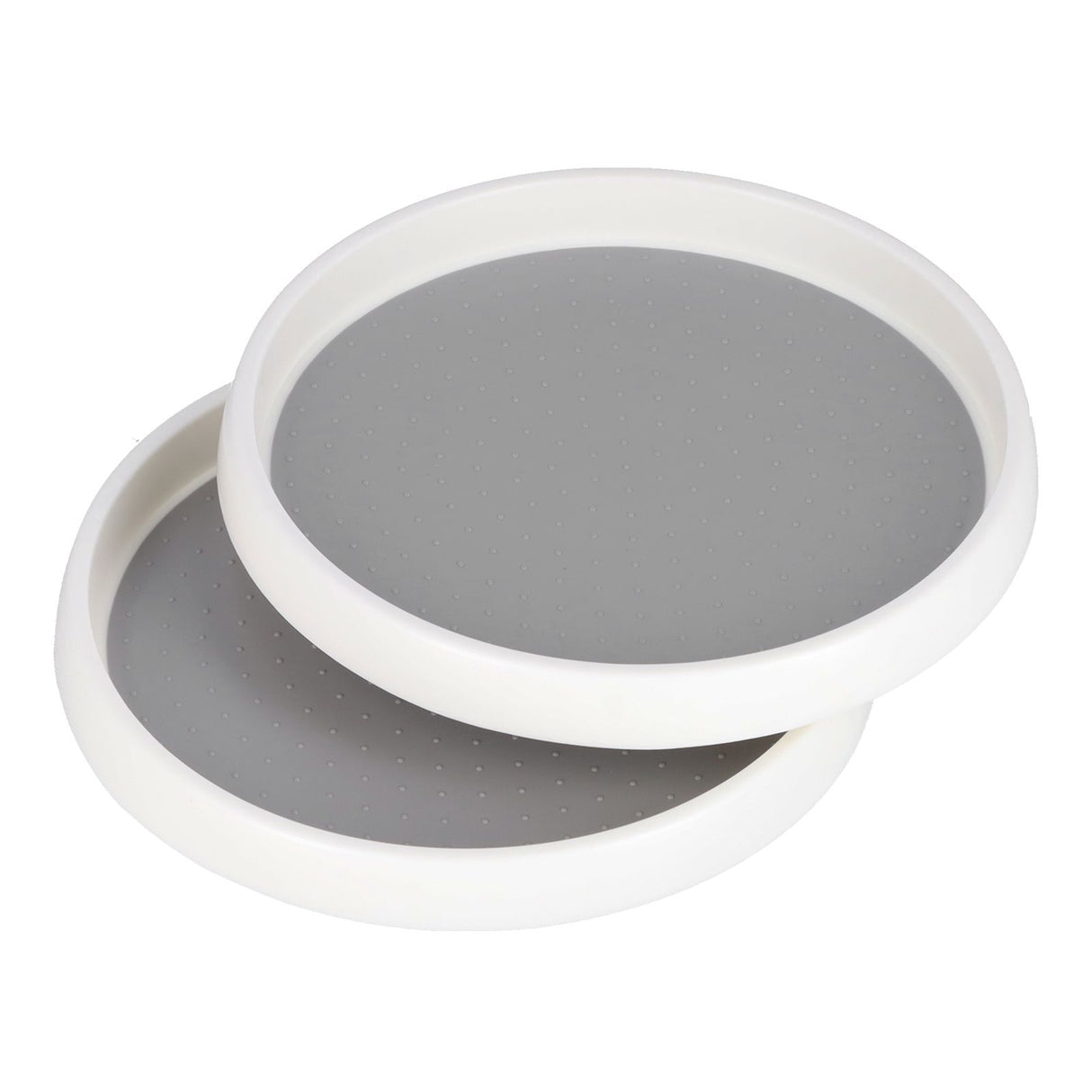 Cabinet Turntable Organizer Antislip Rotatable Storage Tray Multifunctional Rotating Spice Rack for Kitchen 2PCS Small Size