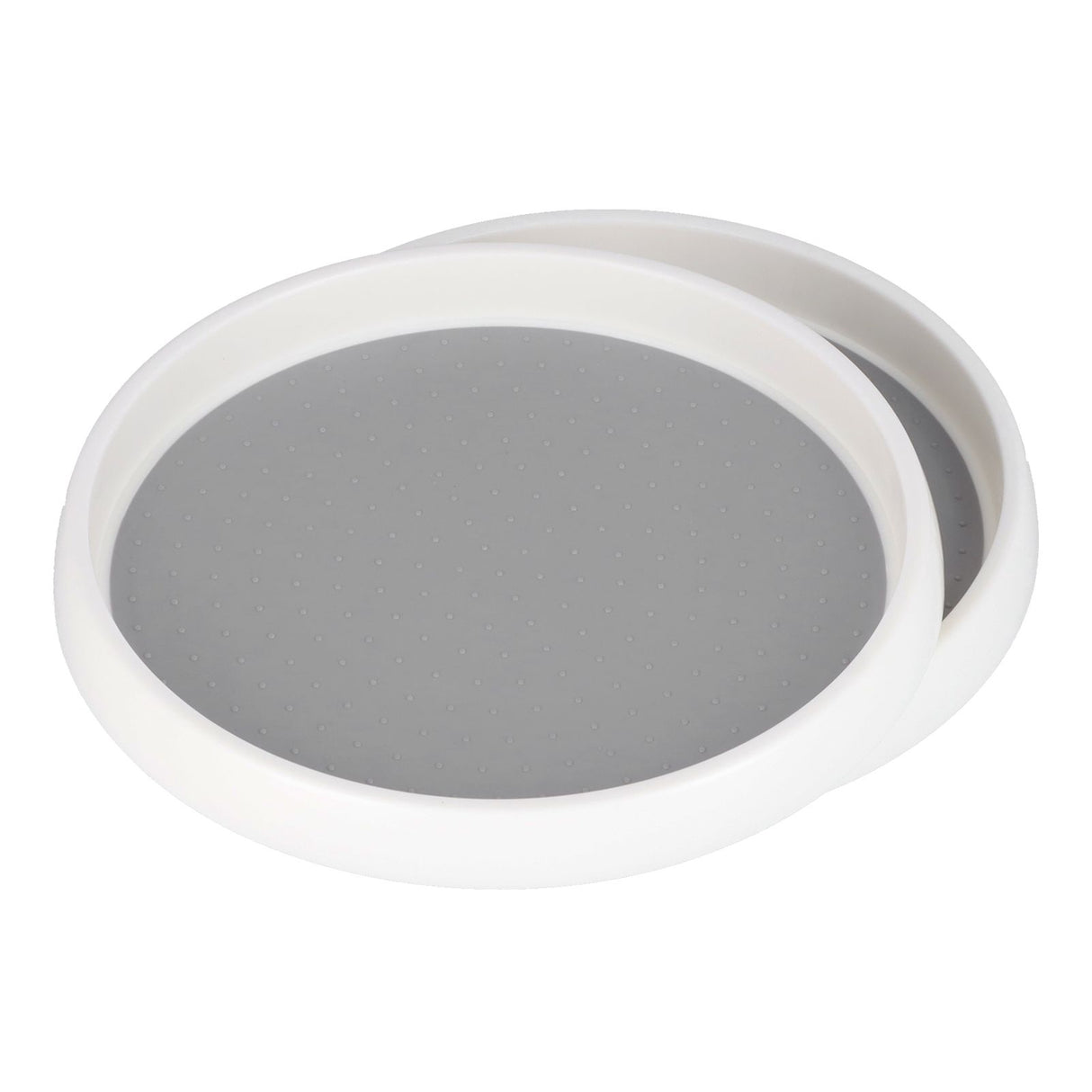 Cabinet Turntable Organizer Antislip Rotatable Storage Tray Multifunctional Rotating Spice Rack for Kitchen 2PCS Small Size