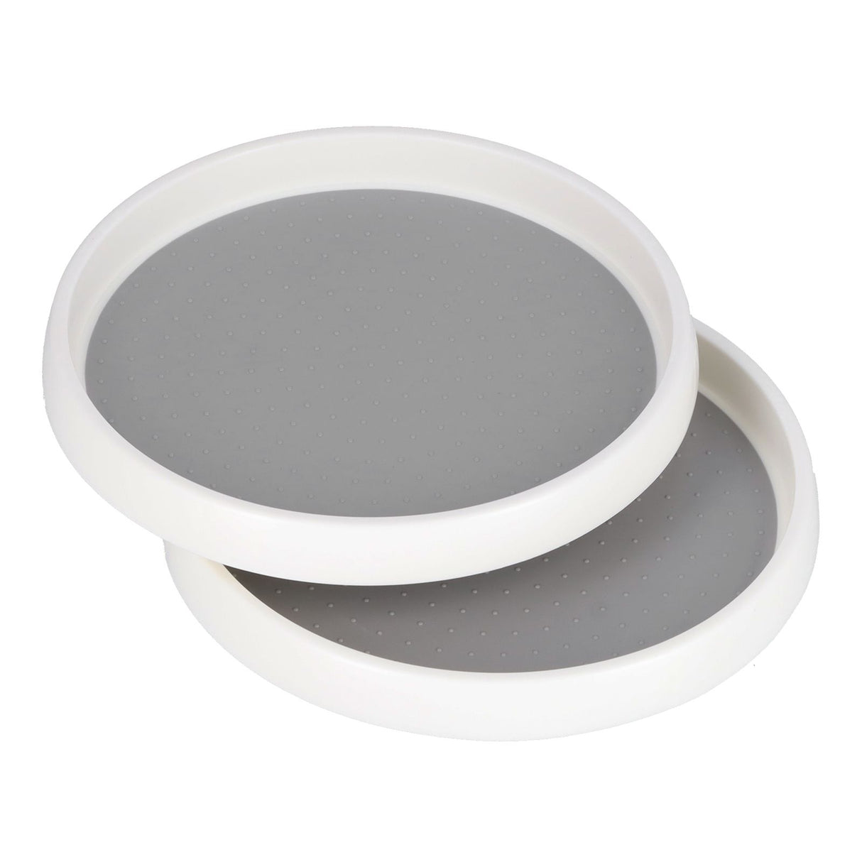 Cabinet Turntable Organizer Antislip Rotatable Storage Tray Multifunctional Rotating Spice Rack for Kitchen 2PCS Small Size