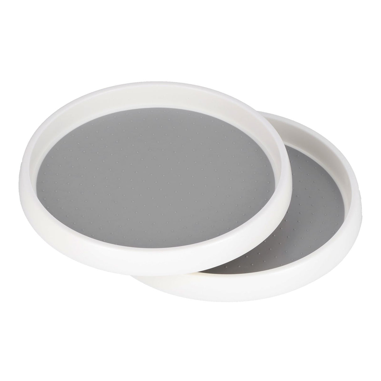 Cabinet Turntable Organizer Antislip Rotatable Storage Tray Multifunctional Rotating Spice Rack for Kitchen 2PCS Small Size