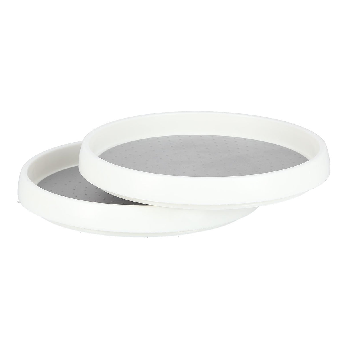 Cabinet Turntable Organizer Antislip Rotatable Storage Tray Multifunctional Rotating Spice Rack for Kitchen 2PCS Small Size
