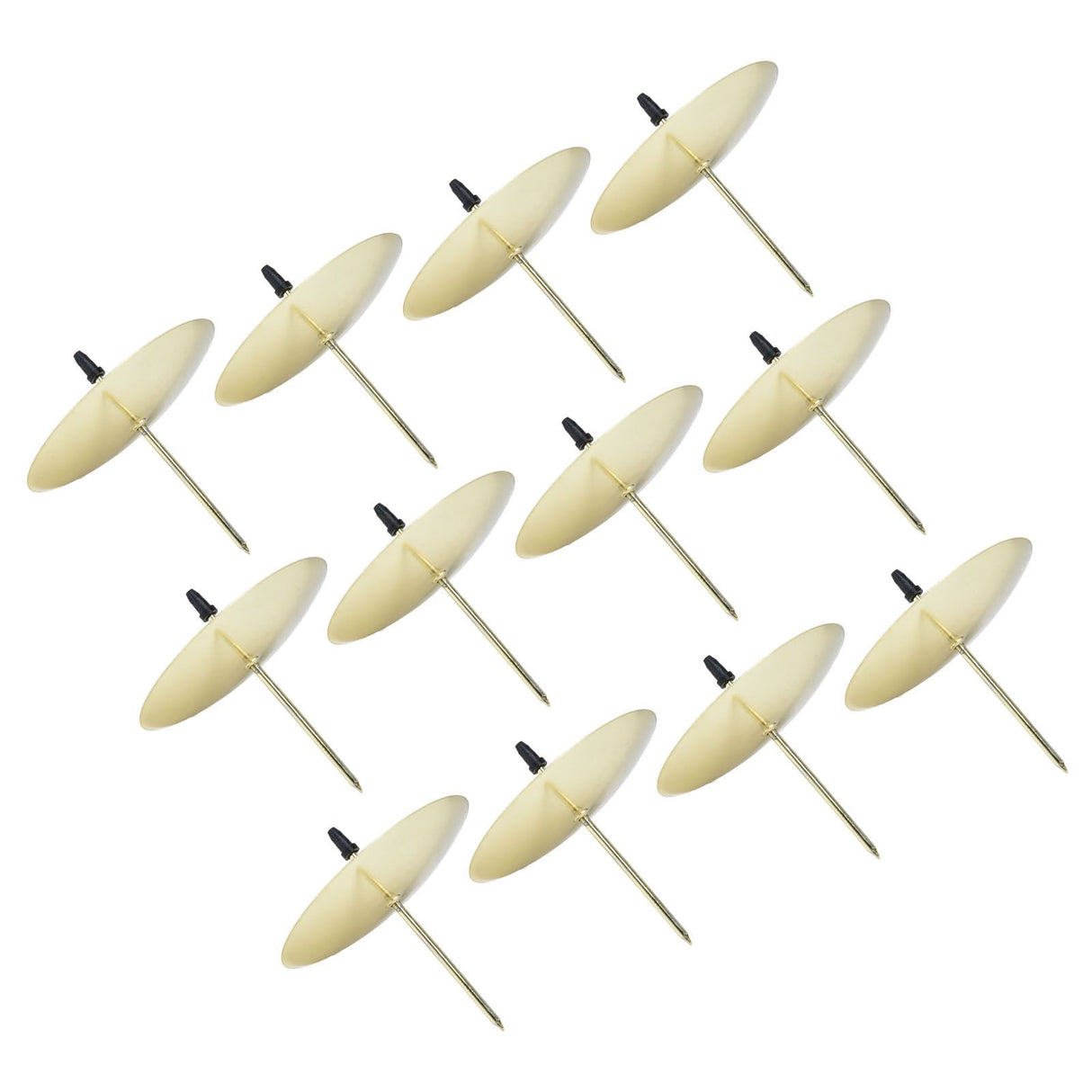 12pcs Candle Plate Iron Material 7x6.5cm/2.8x2.6in Gold Stable Reliable Decorative Wearable Fixing Holder for Party