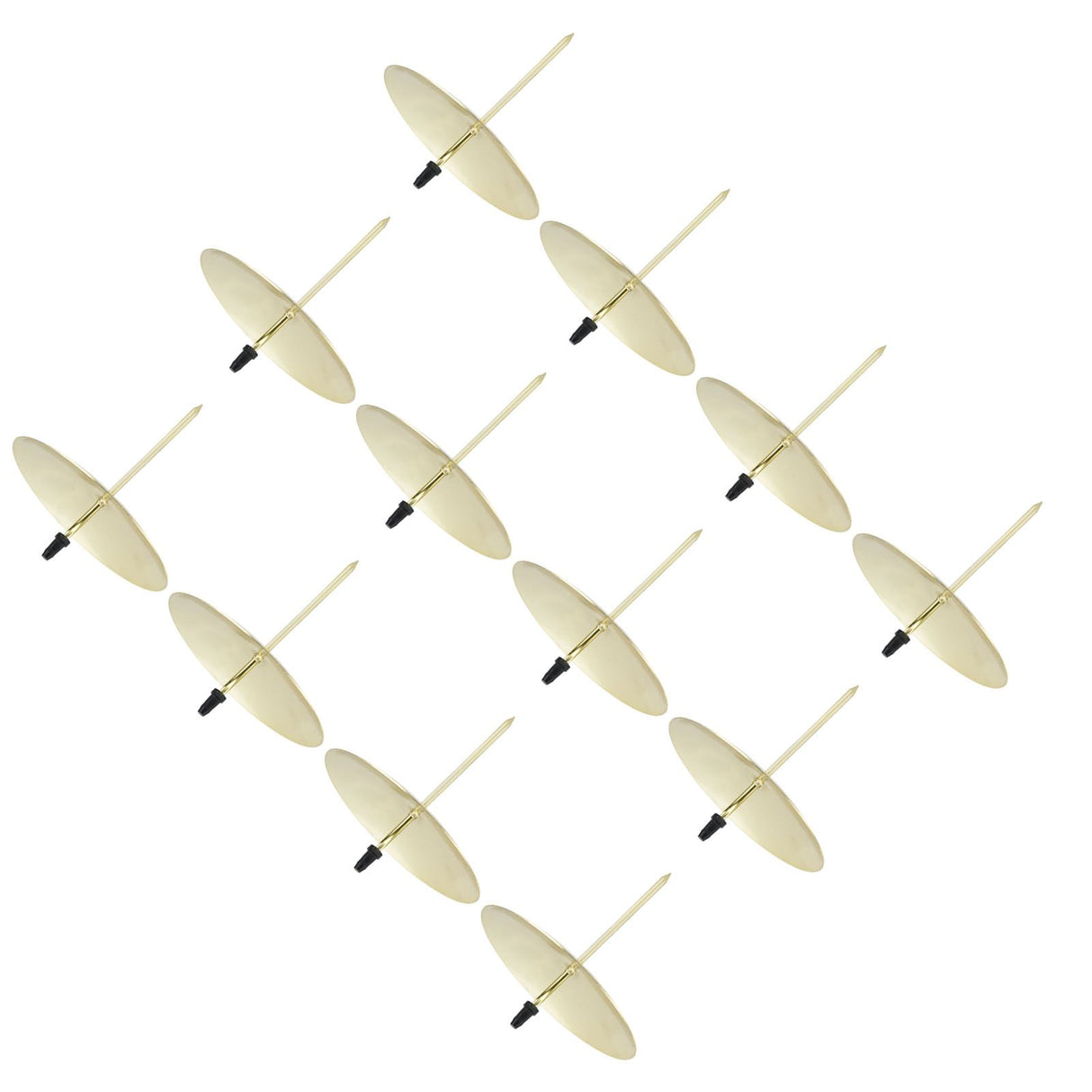 12pcs Candle Plate Iron Material 7x6.5cm/2.8x2.6in Gold Stable Reliable Decorative Wearable Fixing Holder for Party