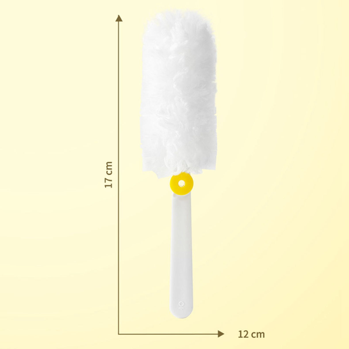 Hand Duster Electrostatic Adsorption Washable Replaceable Cleaning Fibers Telescopic Duster for Floor Desk CleaningFlat White