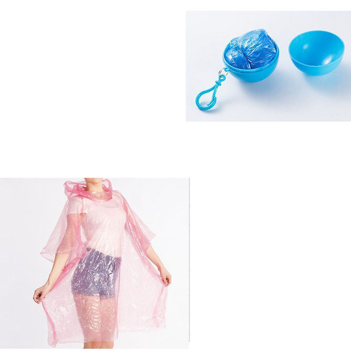Portable Raincoat Ball Mini Emergency Thickened Disposable Raincoat Ball for Outdoor MountaineeringRandom Color