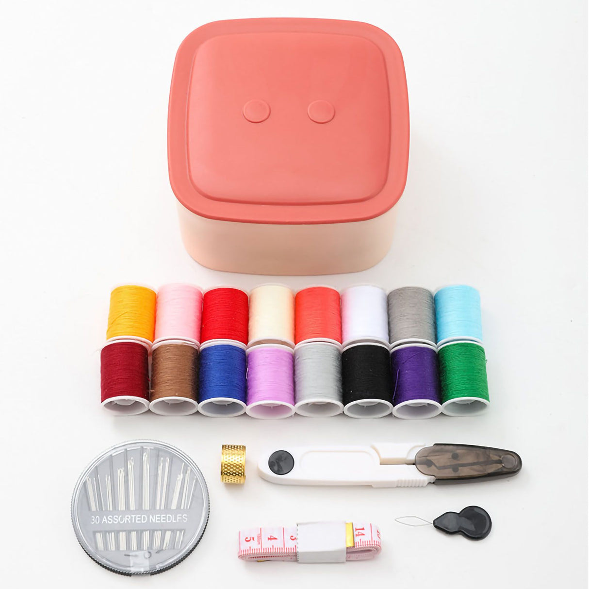Magnetic Sewing Box PP Polyester Colorful Multifunctional Scandinavian Style Craft Storage Box for Home Pink and Purple
