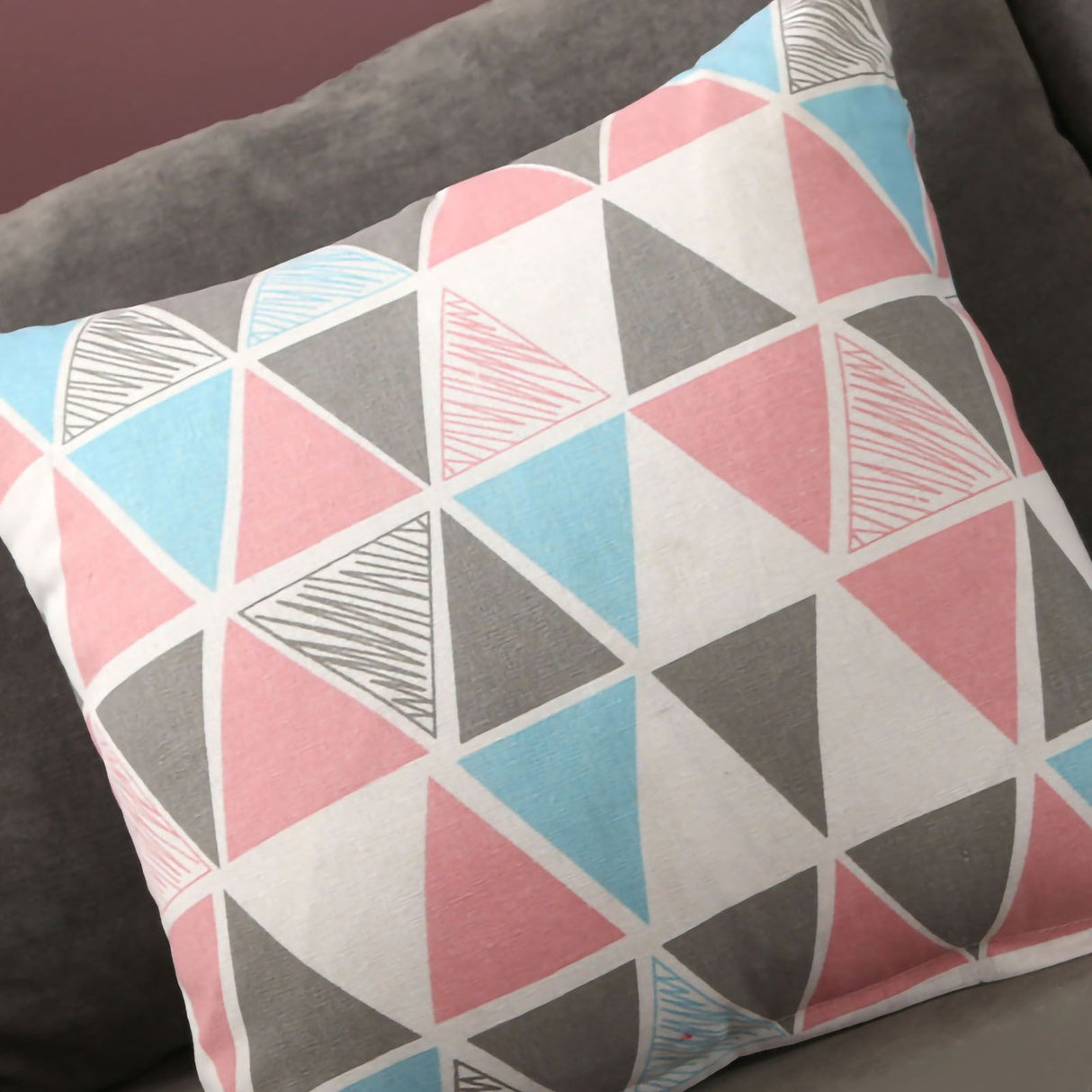 Home Pillow Case Sofa Cushion Accessories Linen Nordic Style Daily Use Home Textiles Colorful Triangle 45x45