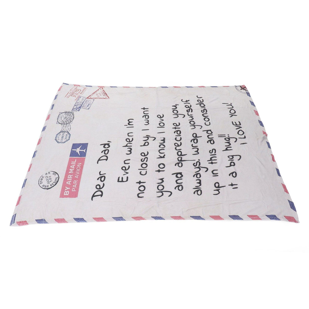 Envelope Blanket Multifunctional Personalized Soft Skin Friendly Polyester Throw Blanket for Father 59.1 X 86.6in