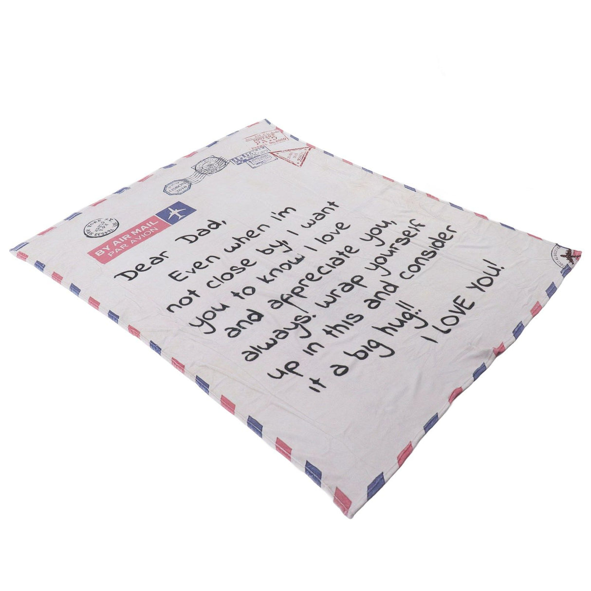 Envelope Blanket Multifunctional Personalized Soft Skin Friendly Polyester Throw Blanket for Father 59.1 X 86.6in