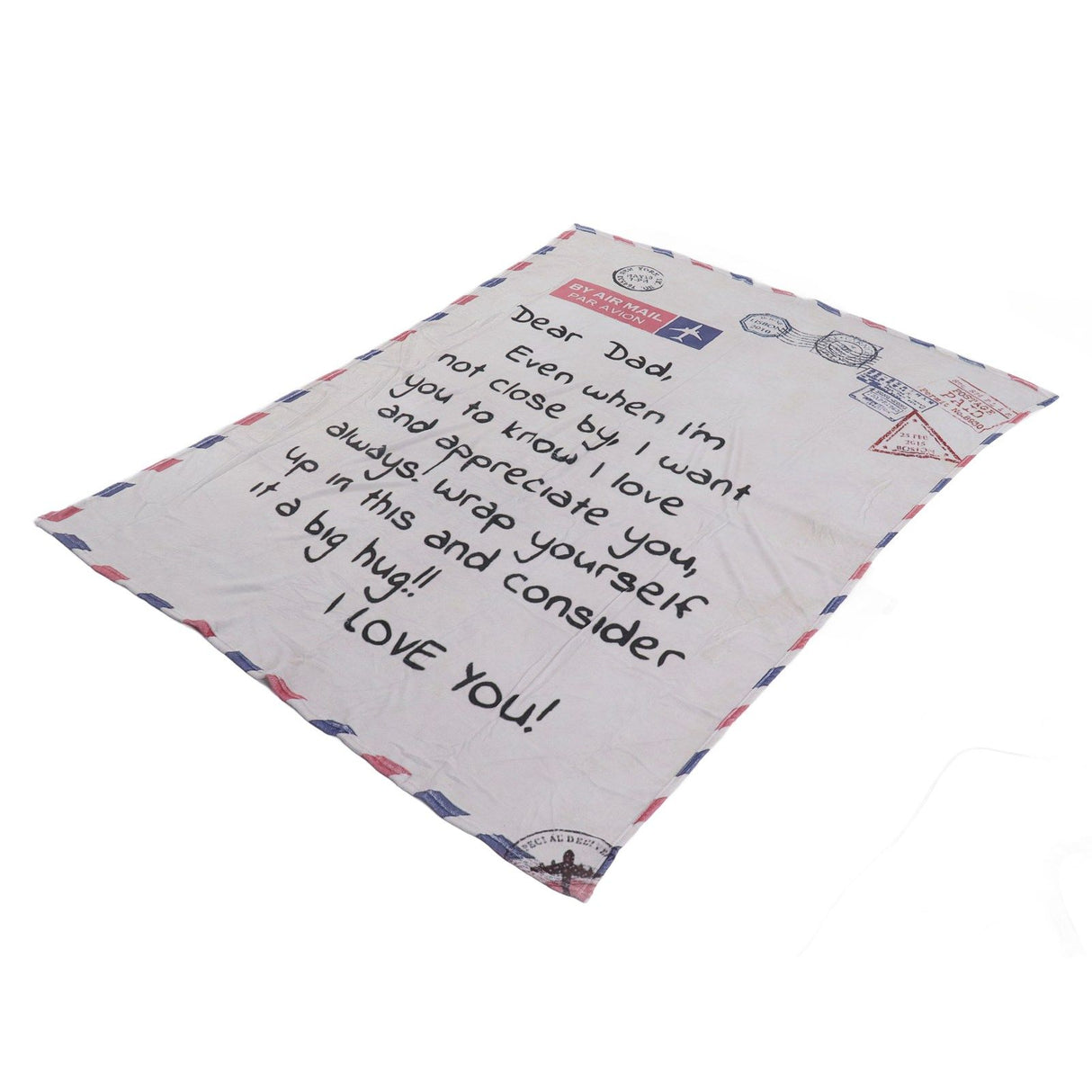 Envelope Blanket Multifunctional Personalized Soft Skin Friendly Polyester Throw Blanket for Father 59.1 X 86.6in