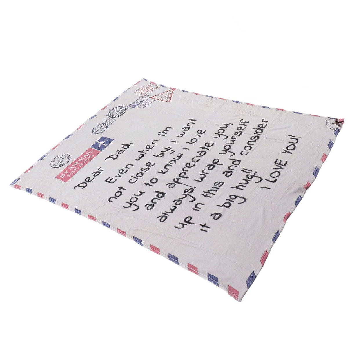 Envelope Blanket Multifunctional Personalized Soft Skin Friendly Polyester Throw Blanket for Father 59.1 X 86.6in