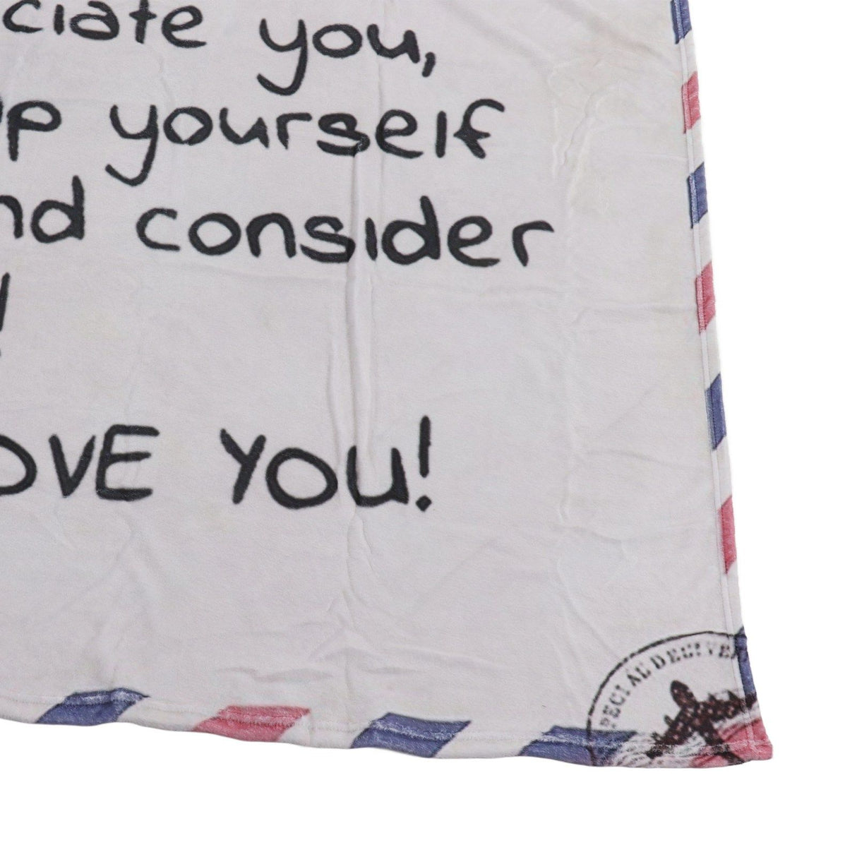 Envelope Blanket Multifunctional Personalized Soft Skin Friendly Polyester Throw Blanket for Father 59.1 X 86.6in