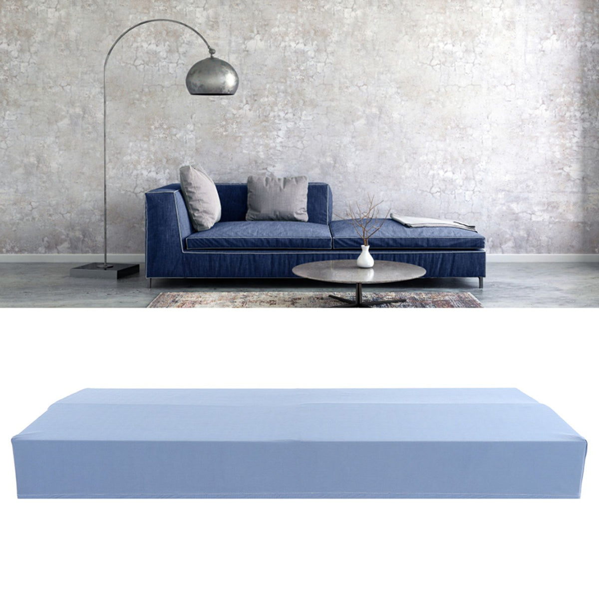 Summer Ice Silk Stretch Sofa Cover All Inclusive Anti Slip Sofa Slipcover Simple Modern Style Double People