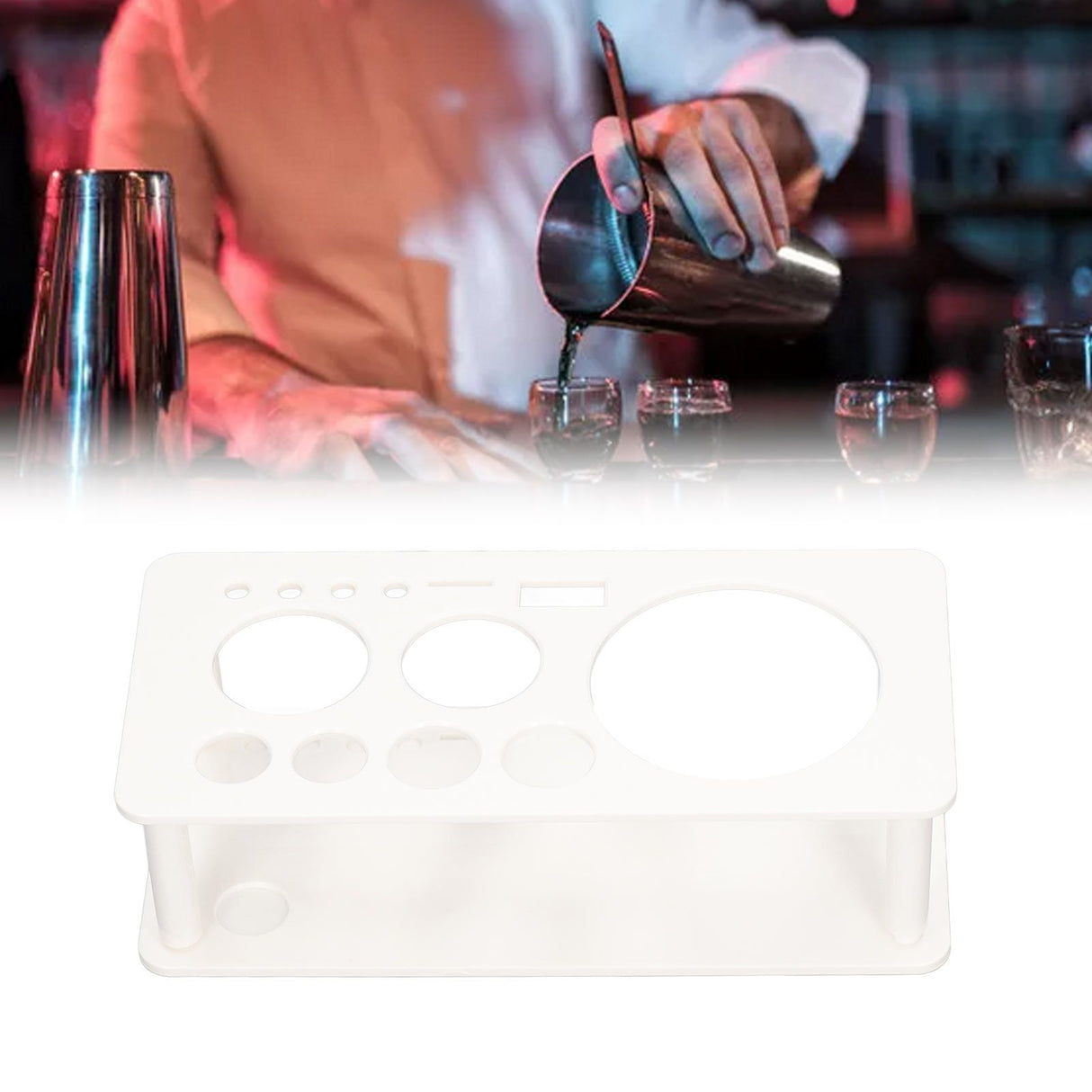 Bartender Kit Stand Space Saving Organize Storage Plastic Bartending Tool Holder for Bar Home S