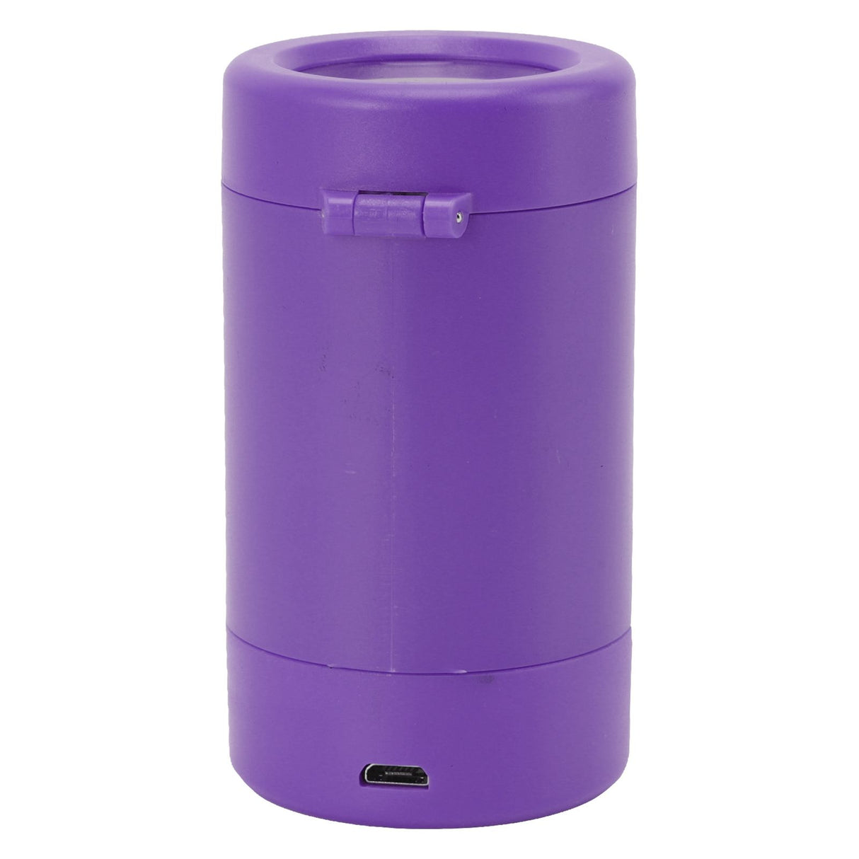 Glow Storage Jar with Grinder LED Waterproof Transparent Glass Seal Jar with 55mm Grinder for Outdoor Purple