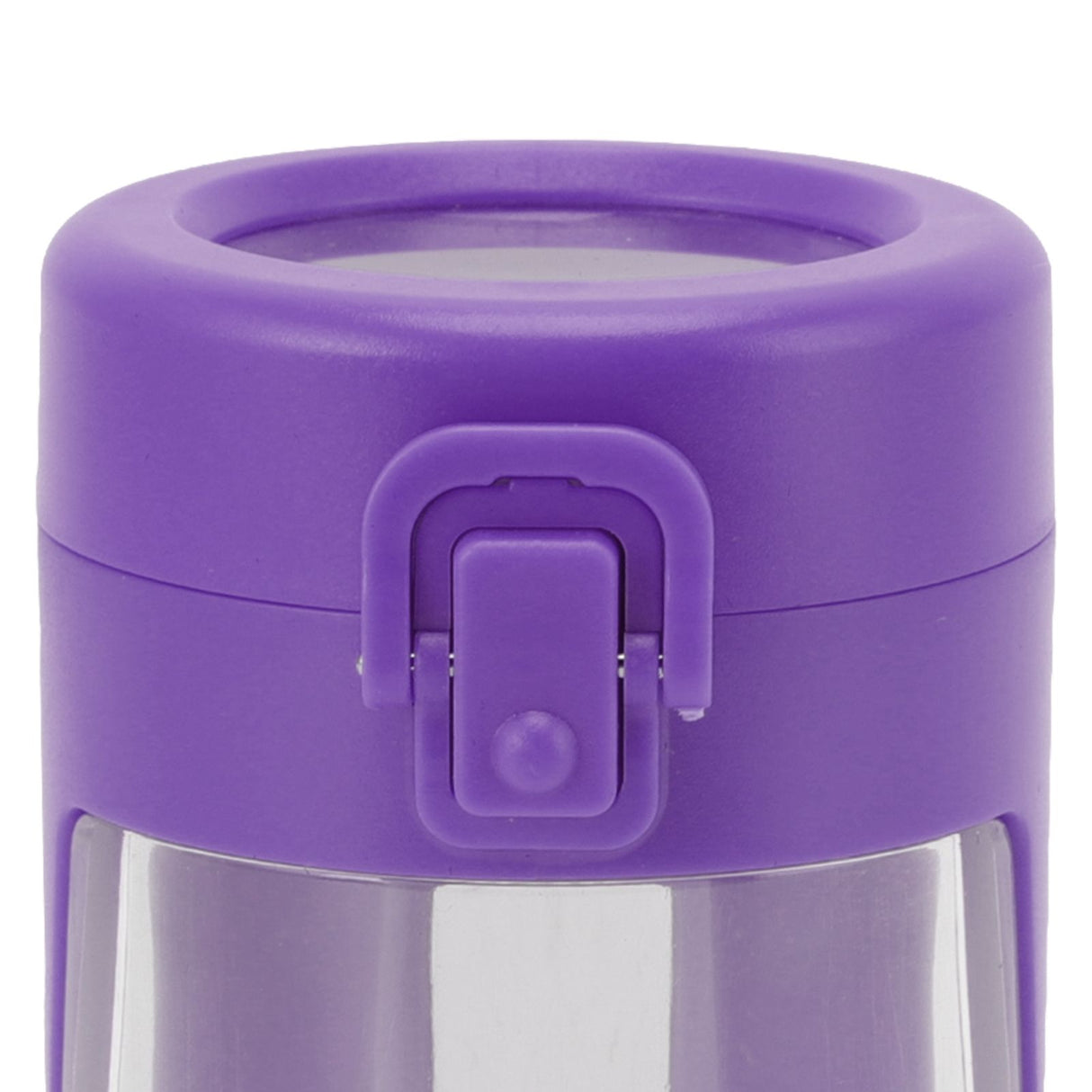 Glow Storage Jar with Grinder LED Waterproof Transparent Glass Seal Jar with 55mm Grinder for Outdoor Purple