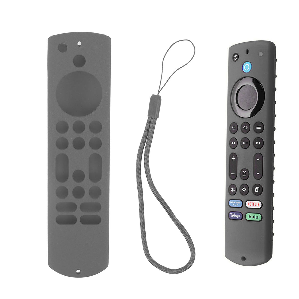 Remote Control Silicone Case Soft Safe Shockproof Waterproof Precise Cutout Fully Wrap Remote Cover for Amazon TV Dark Gray
