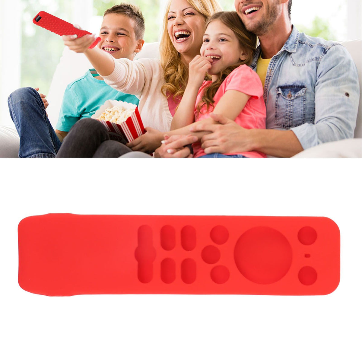 Soft Silicone Protective Case for Realme TV Stick Remote Control Anti Drop Protective Cover Red