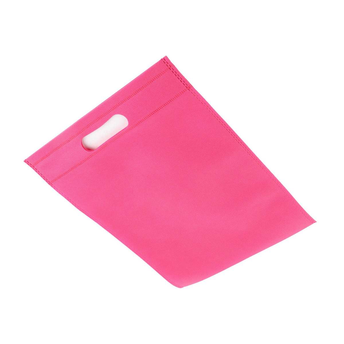 50Pcs Die Cut Non Woven Bags Eco Friendly Flat Mouth Tote Bags Non Woven Fabric Garment Bags Rose Red 25x35cm/9.8x13.8in