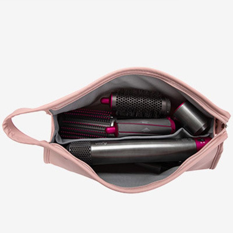 Hair Dryer Storage Bag Hair Curler Travel Pouch Dustproof Waterproof Protection Organizer Travel Case Pink