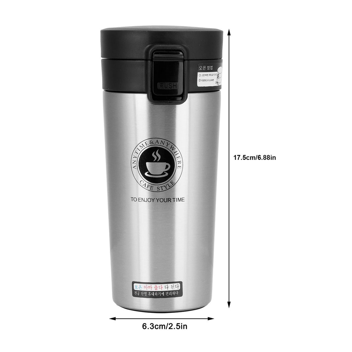 380ml Coffee Mug with Strainer Portable Thermal Cup Water Bottle for Home Office Travel