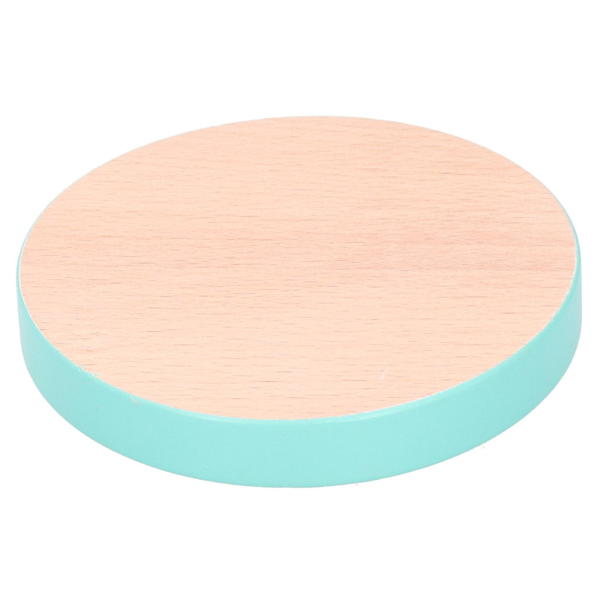 Round Wood Coaster Placemat Round Heat Resistant Drink Mat Cup Pad for Home KitchenBlue