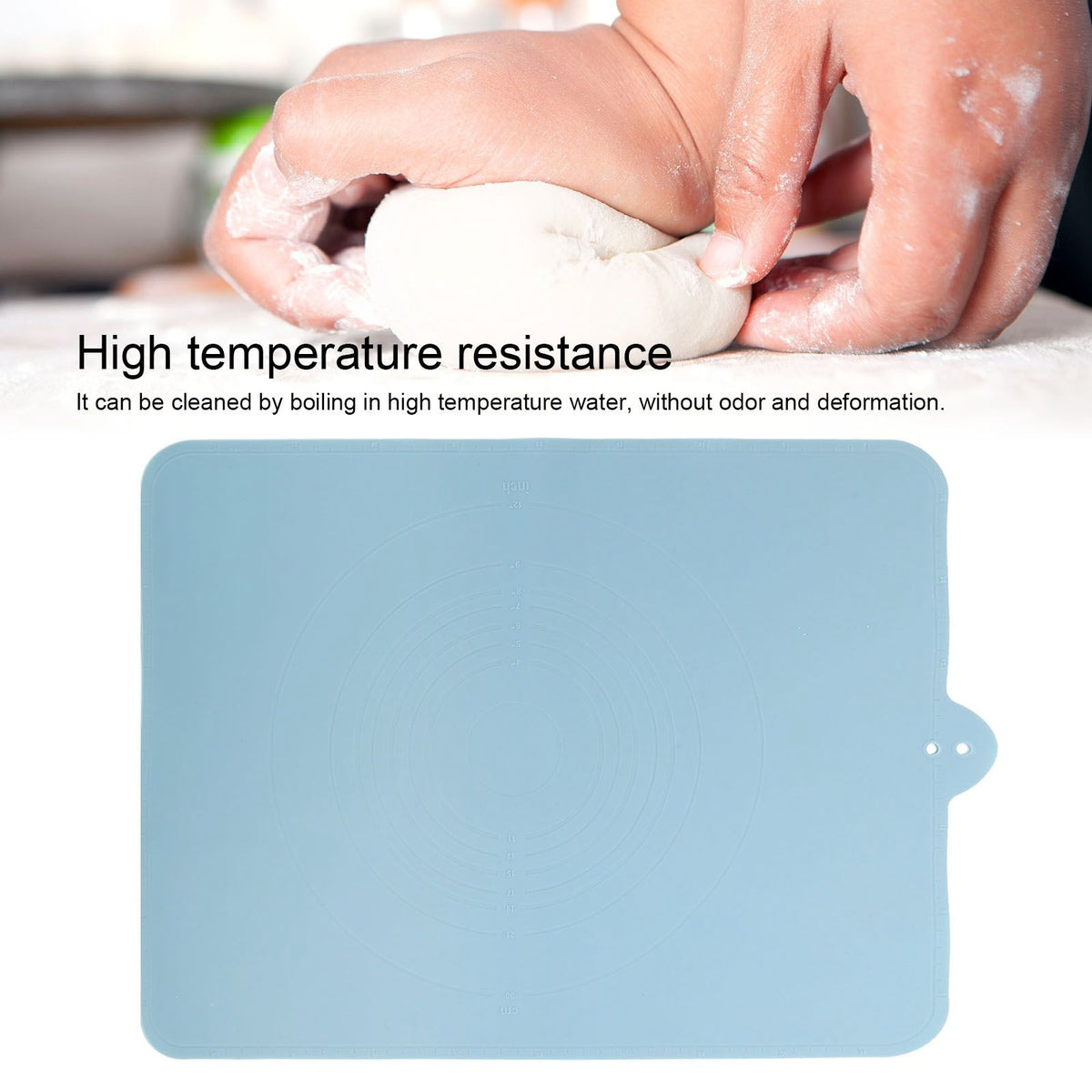 Blue Silicone Dough Kneading Pad NonStick Thicken Cookies Baking Mat Kitchen Pastry Tools