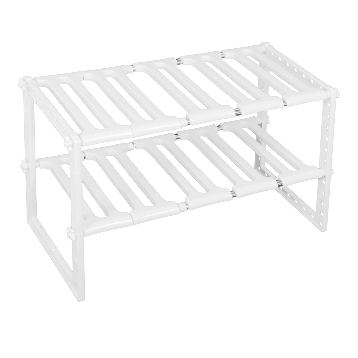 2‑Tier Sink Rack Cabinet Organizer Storage Telescopic Shelf Kitchen Bathroom Holder