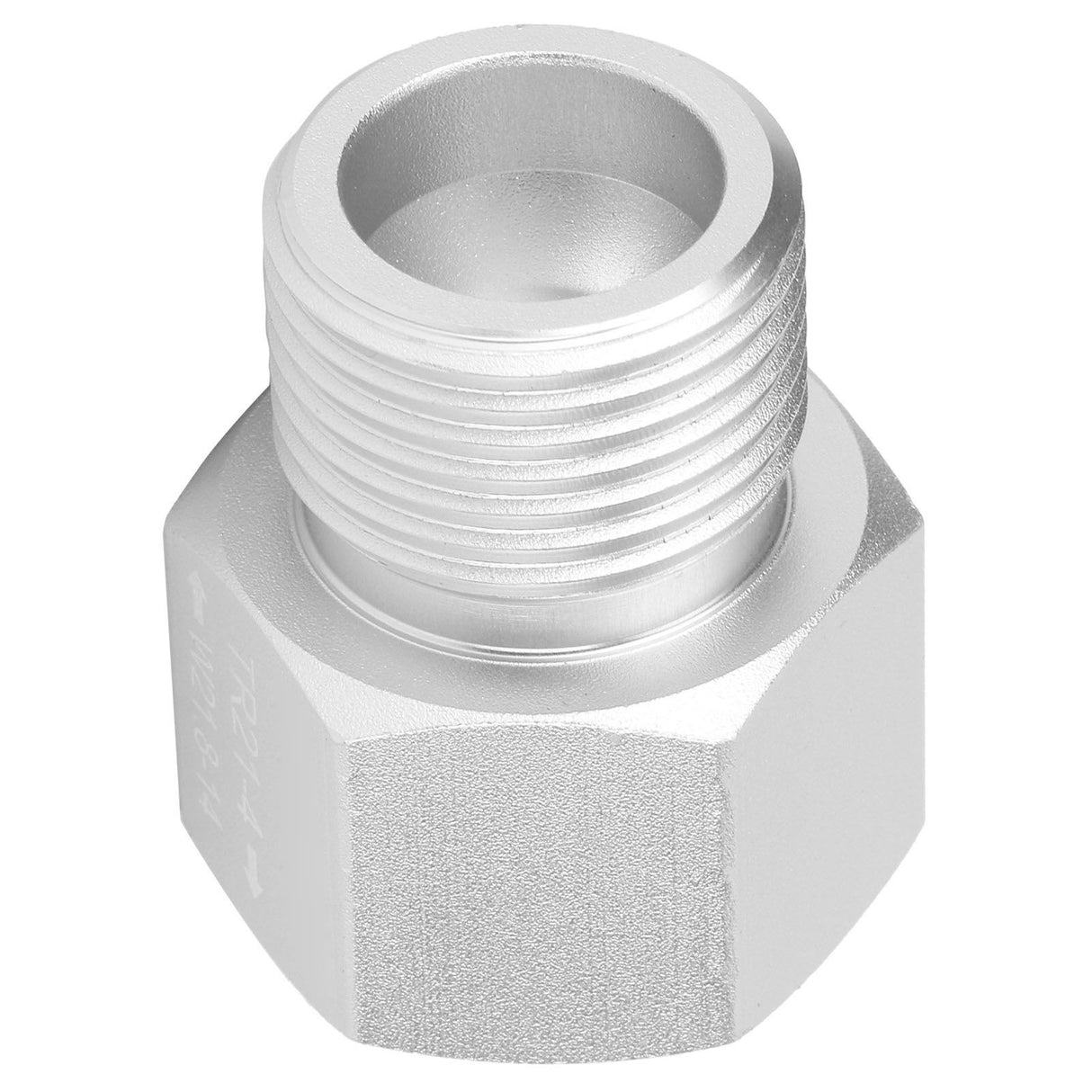 TR21x4 to W21.8‑14 Adapter Aluminum Soda Cylinder CO2 Tank Converter Silver