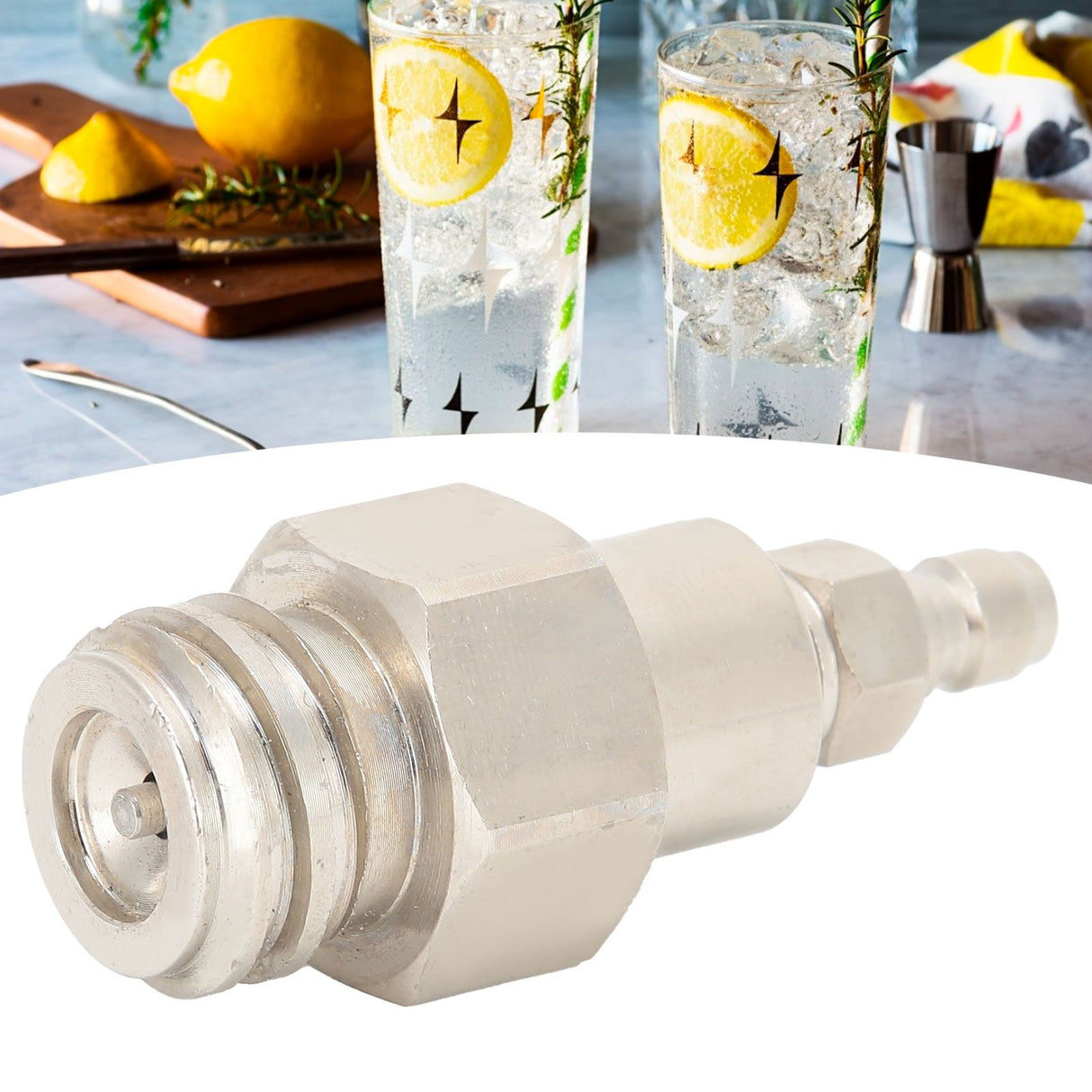 8mm CO2 Tank Adapter Male Thread TR21-4 Quick Disconnect Connector for Soda Club