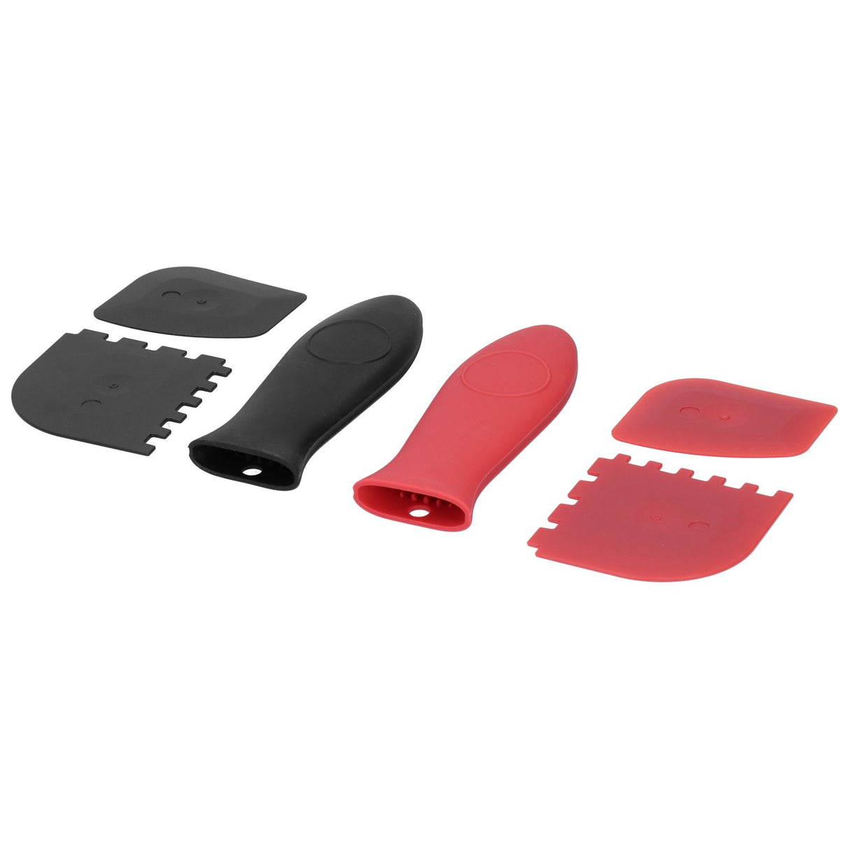 6Pcs set Pot Handle Sleeve Cover Scraper Kit Silicone Anti Scalding Cookware Pan Accessory