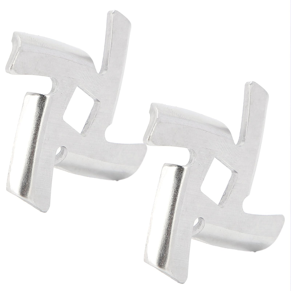 2Pcs Meat Grinder Blade 304 Stainless Steel Grinding Plate Disc Accessory for 5#/B Type Grinder(8MM Square Hole Crossed Blade )