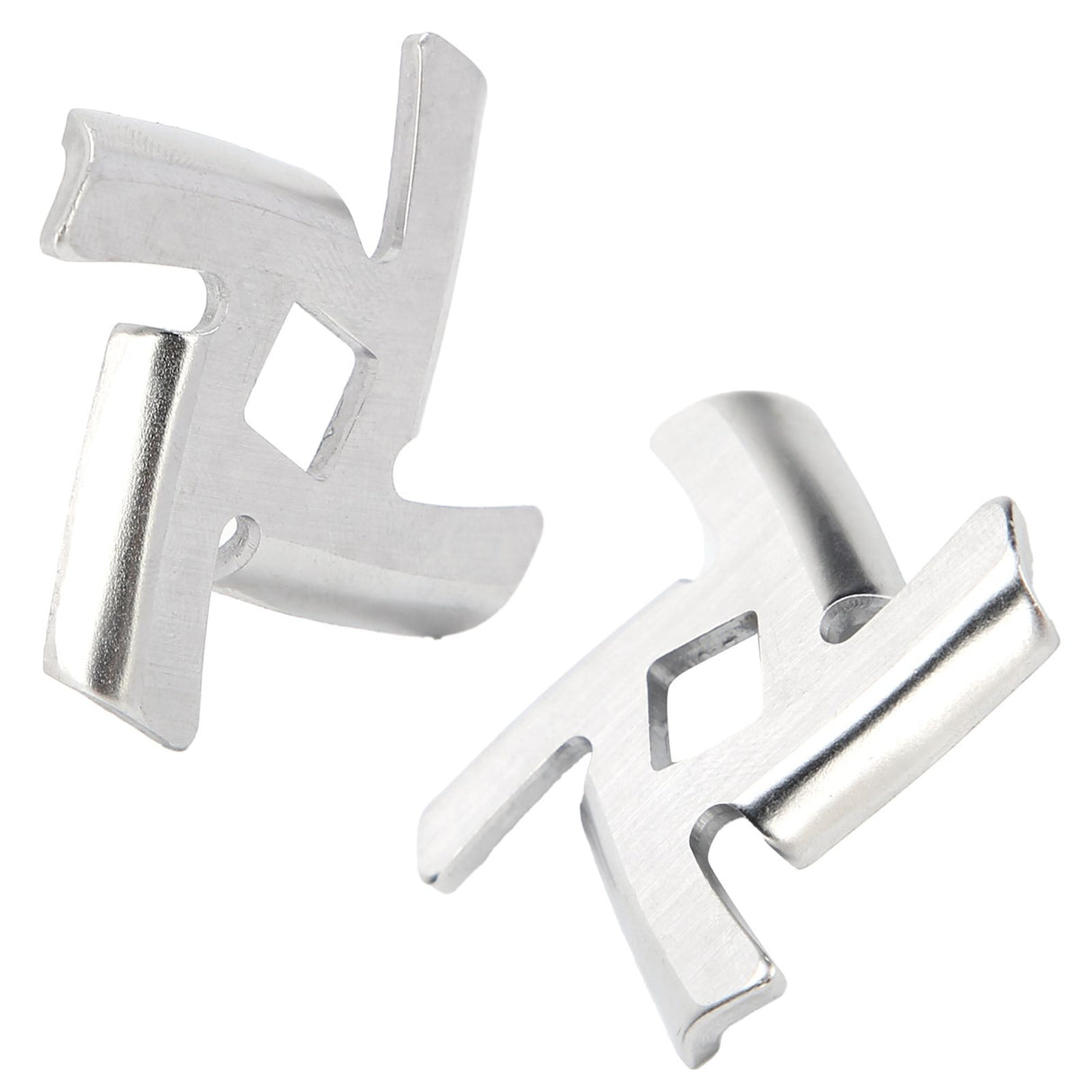 2Pcs Meat Grinder Blade 304 Stainless Steel Grinding Plate Disc Accessory for 5#/B Type Grinder(8MM Square Hole Crossed Blade )
