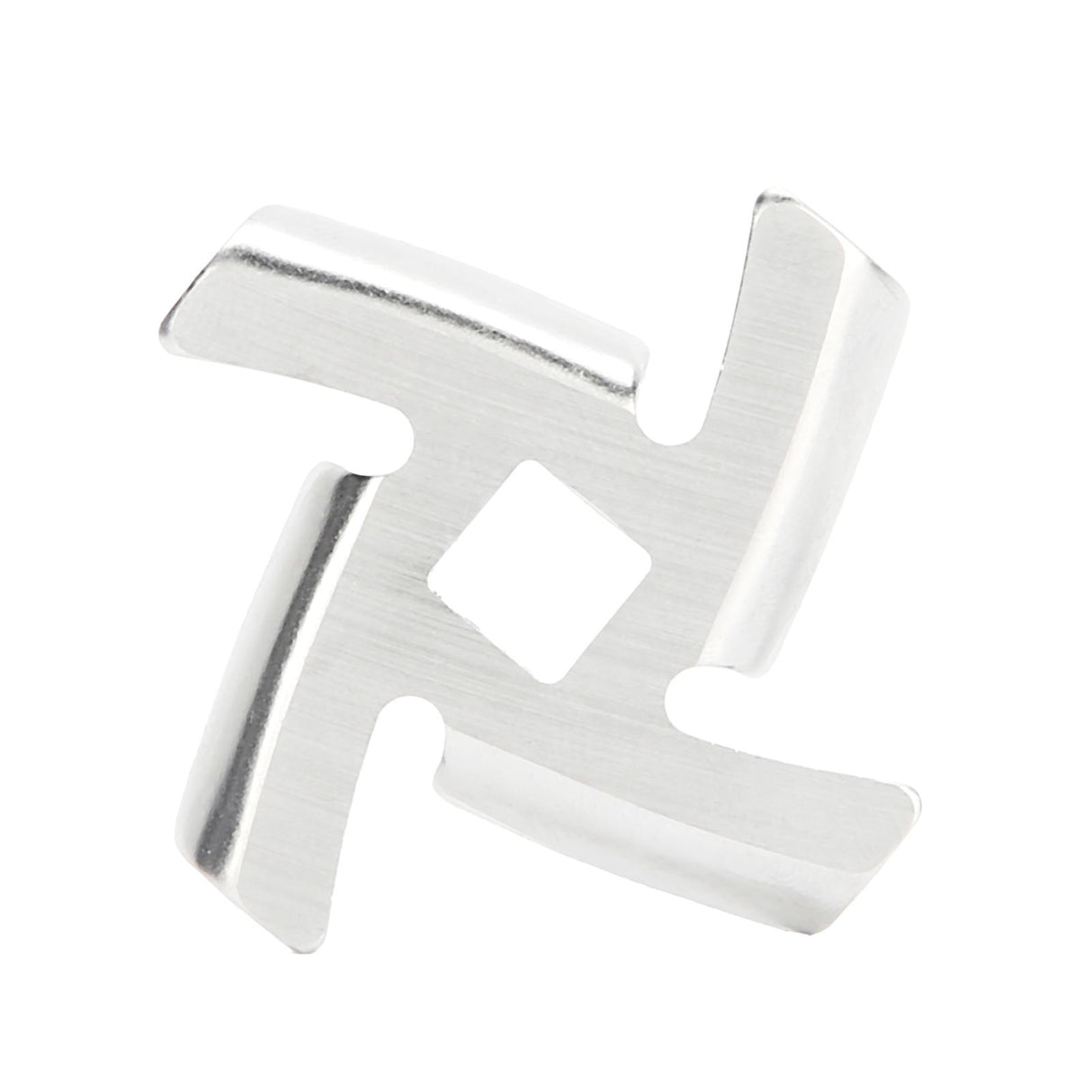 2Pcs Meat Grinder Blade 304 Stainless Steel Grinding Plate Disc Accessory for 5#/B Type Grinder(8MM Square Hole Crossed Blade )
