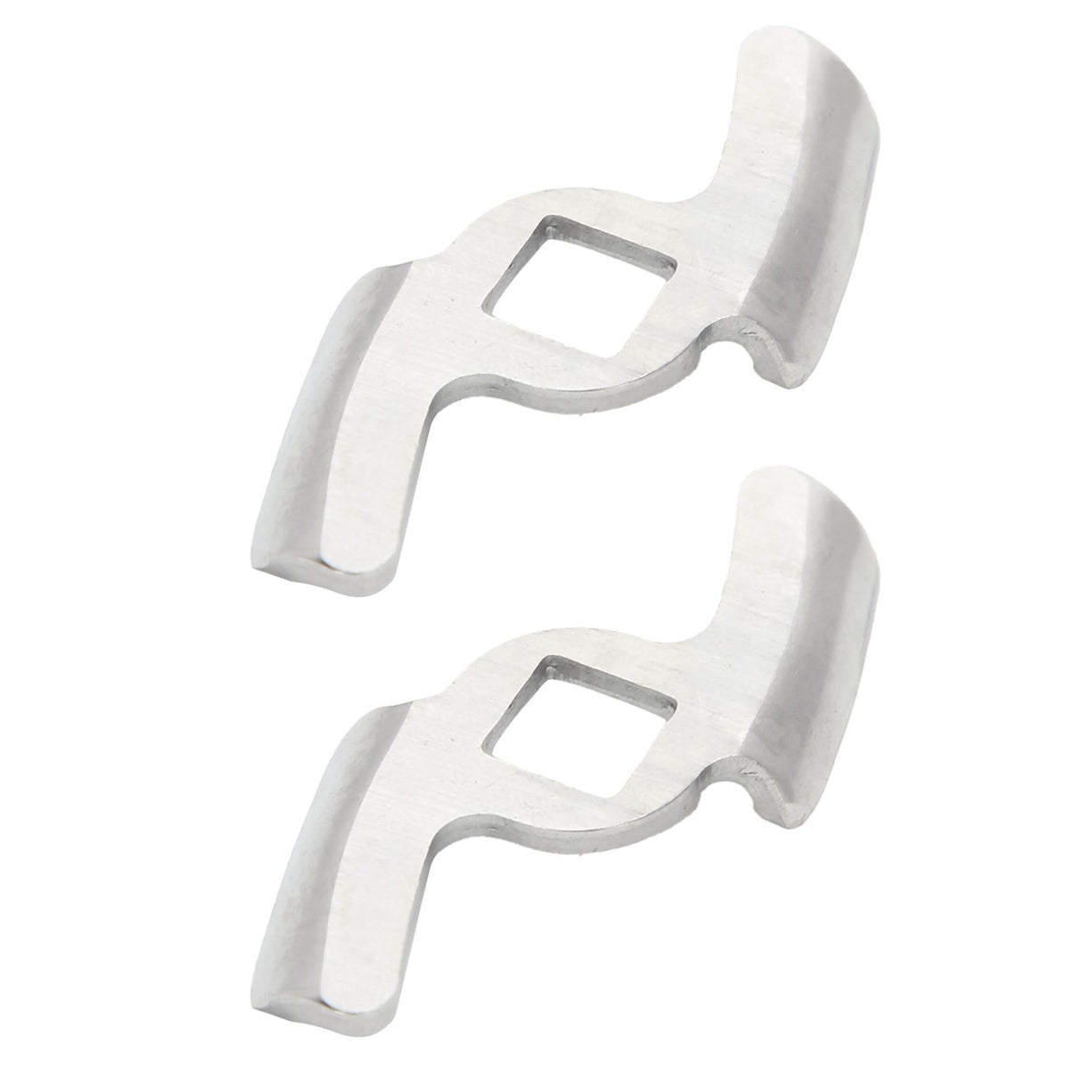 2Pcs Meat Grinder Blade 304 Stainless Steel Grinding Plate Disc Accessory for 5#/B Type Grinder(8MM Square Hole 2Blade )