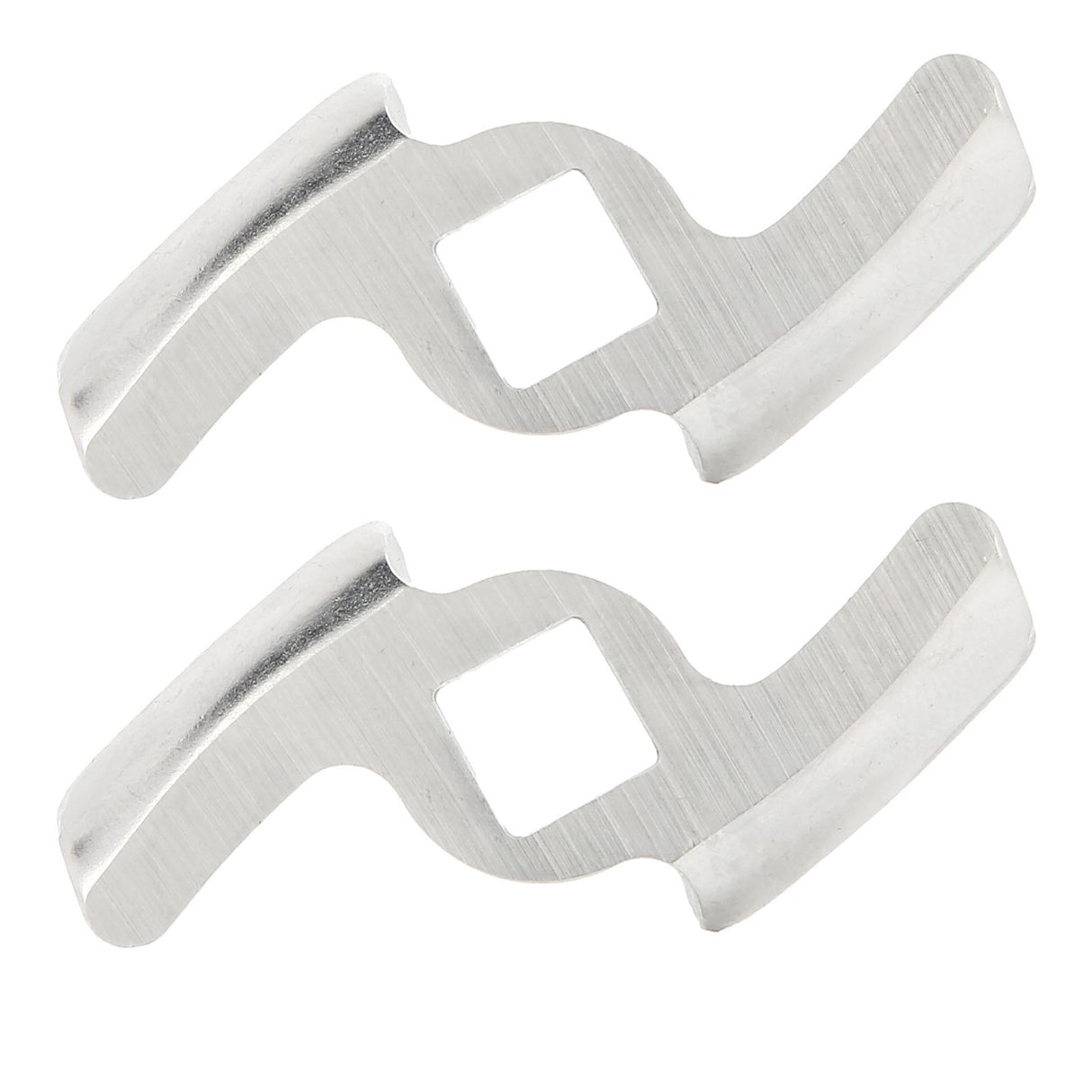 2Pcs Meat Grinder Blade 304 Stainless Steel Grinding Plate Disc Accessory for 5#/B Type Grinder(8MM Square Hole 2Blade )