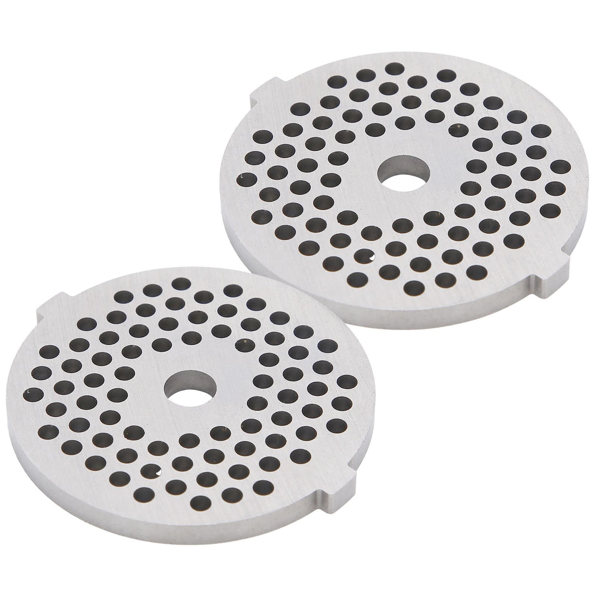 2Pcs Electric Mincer Blade Stainless Steel Grinding Plate Round Hole for 5#/B Type Grinder(3mm 56 Holes )