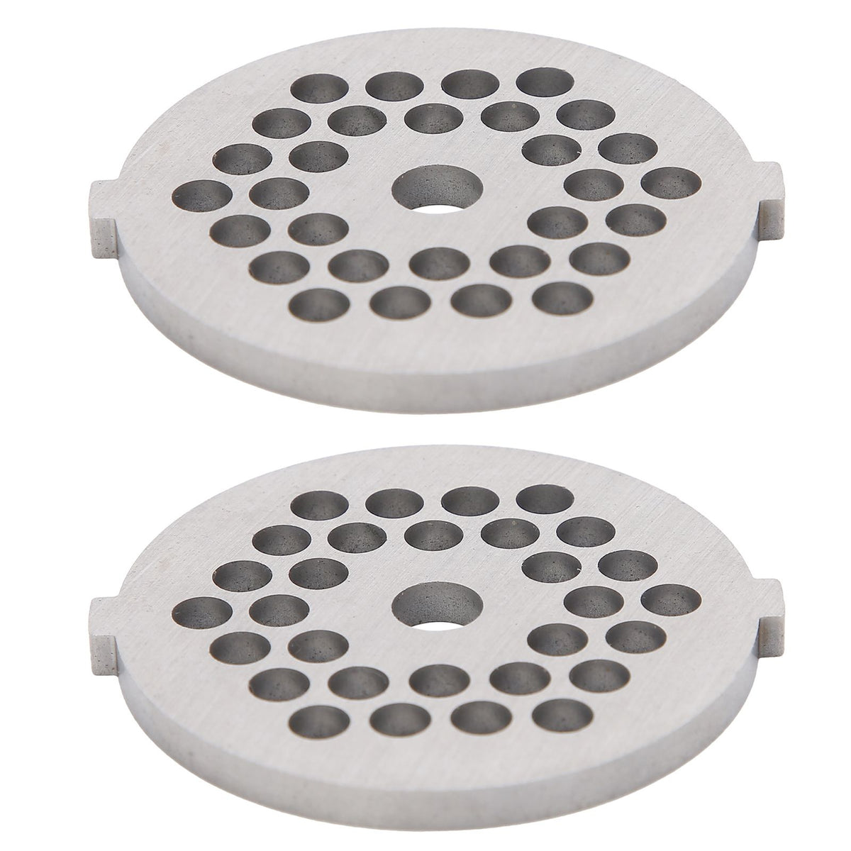 2Pcs Electric Mincer Blade Stainless Steel Grinding Plate Round Hole for 5#/B Type Grinder(5mm 30 Holes )