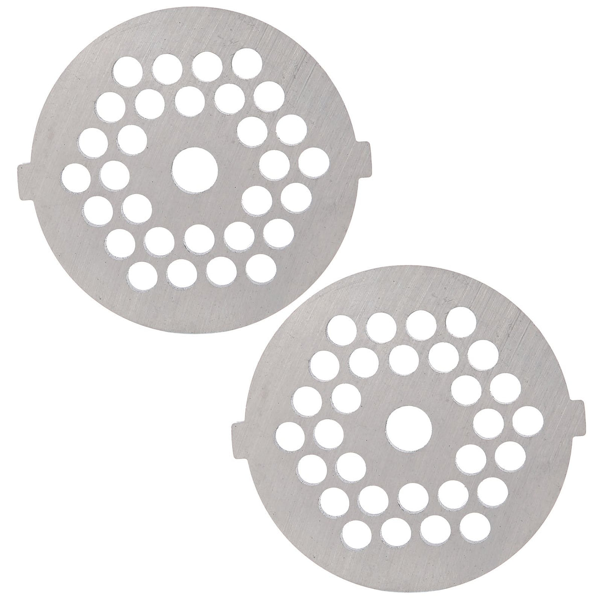 2Pcs Electric Mincer Blade Stainless Steel Grinding Plate Round Hole for 5#/B Type Grinder(5mm 30 Holes )