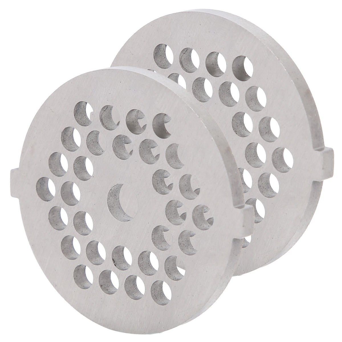 2Pcs Electric Mincer Blade Stainless Steel Grinding Plate Round Hole for 5#/B Type Grinder(5mm 30 Holes )