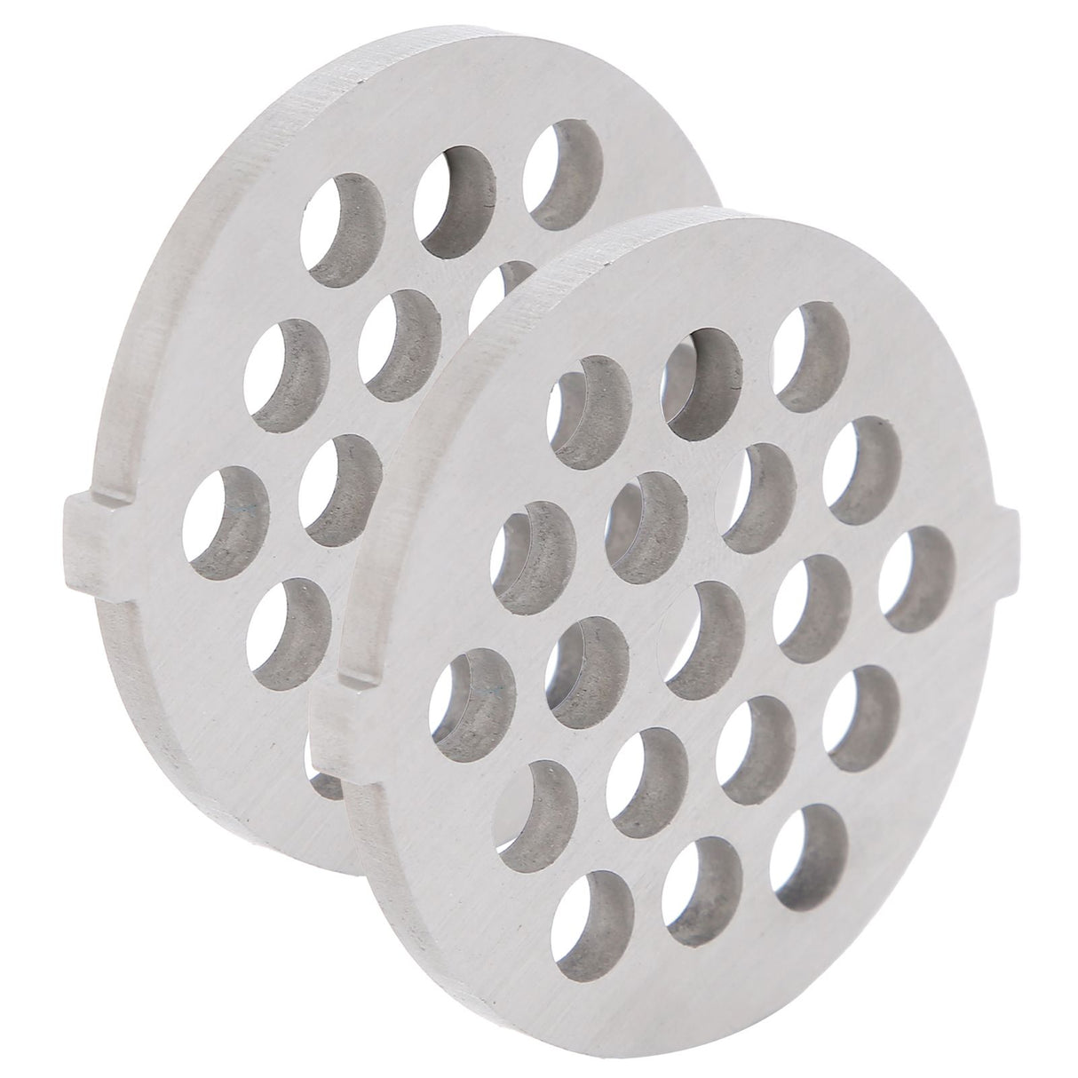 2Pcs Electric Mincer Blade Stainless Steel Grinding Plate Round Hole for 5#/B Type Grinder(7mm 19 Holes )