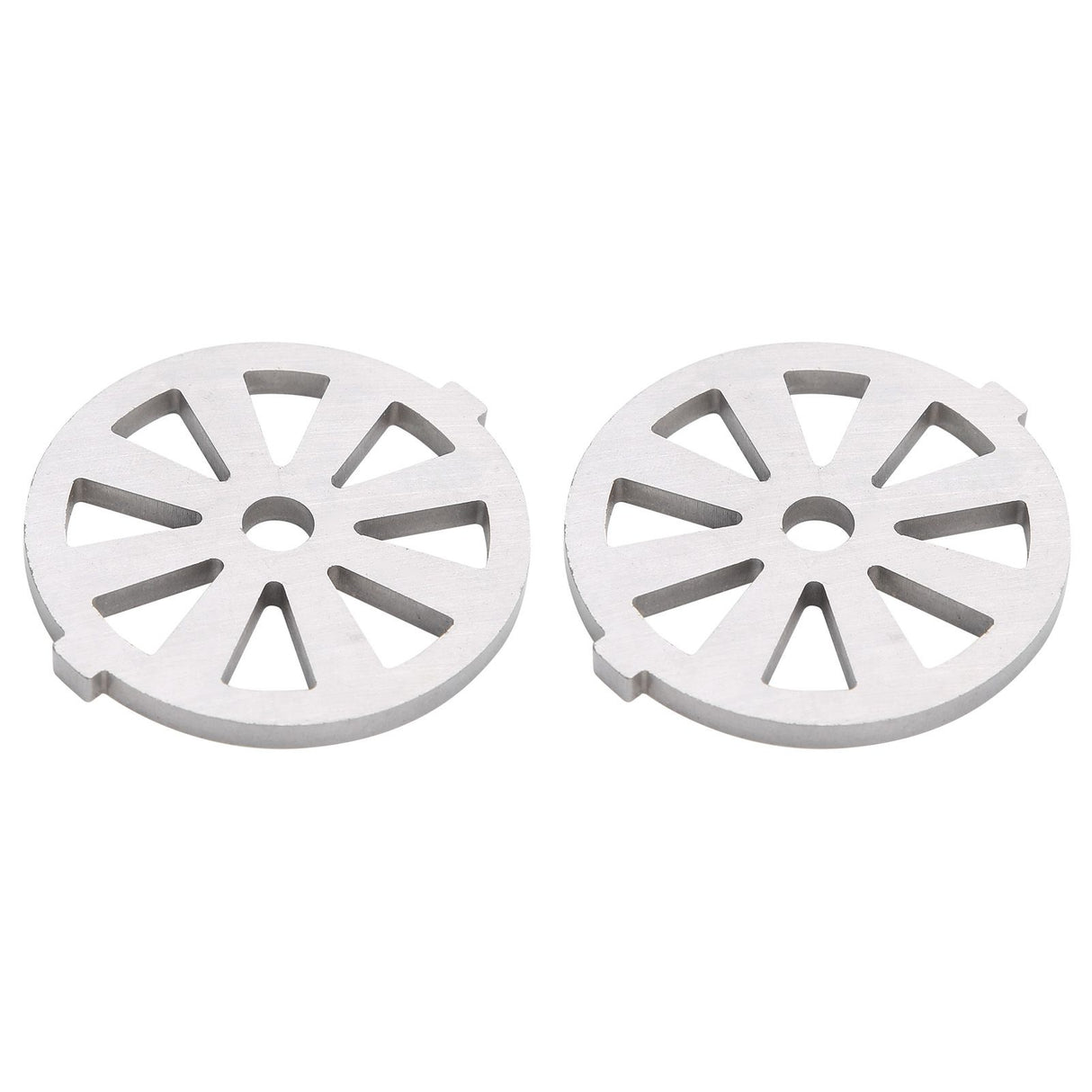 2pcs Meat Grinder Blade 304 Stainless Steel Cutting Plate 7mm/0.3in ID for 5#/B Type Meat Grinder(8 Holes Knife Plate )