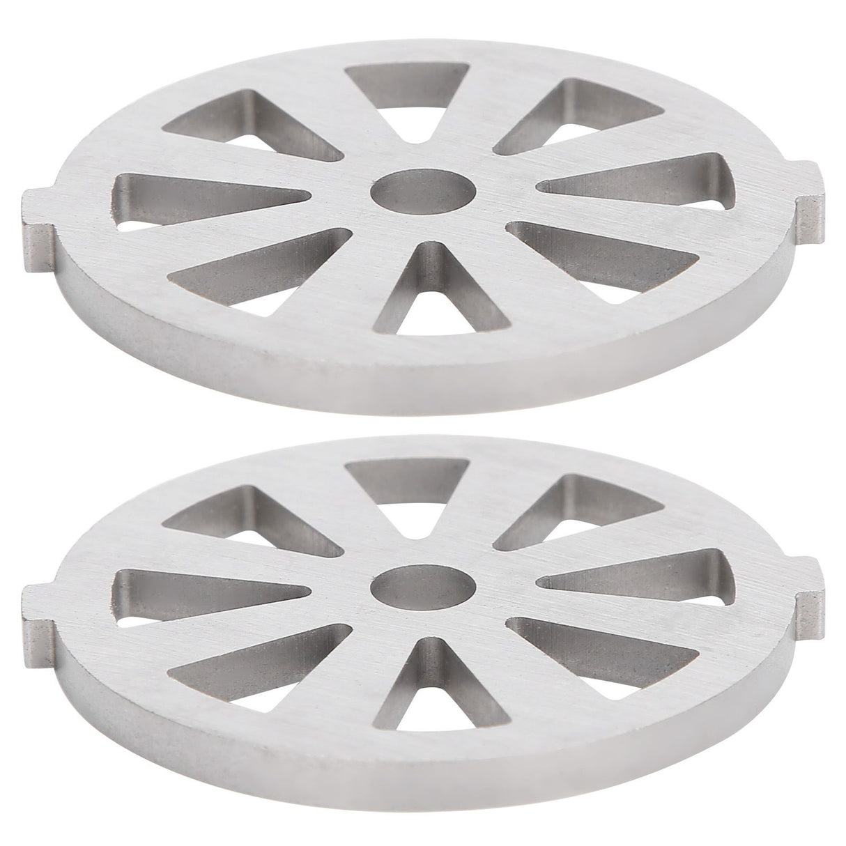 2pcs Meat Grinder Blade 304 Stainless Steel Cutting Plate 7mm/0.3in ID for 5#/B Type Meat Grinder(8 Holes Knife Plate )