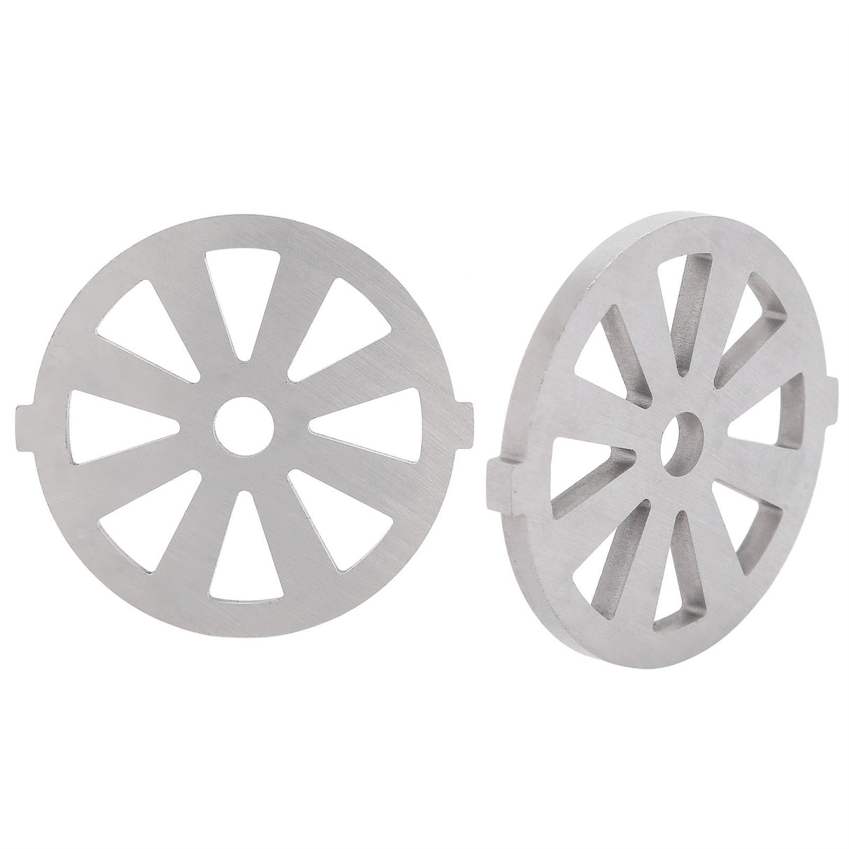 2pcs Meat Grinder Blade 304 Stainless Steel Cutting Plate 7mm/0.3in ID for 5#/B Type Meat Grinder(8 Holes Knife Plate )