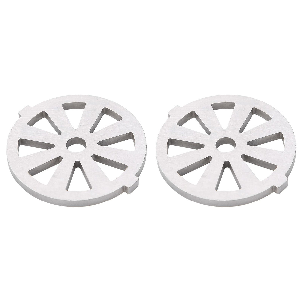 2pcs Meat Grinder Blade 304 Stainless Steel Cutting Plate 7mm/0.3in ID for 5#/B Type Meat Grinder(8 Holes Knife Plate )