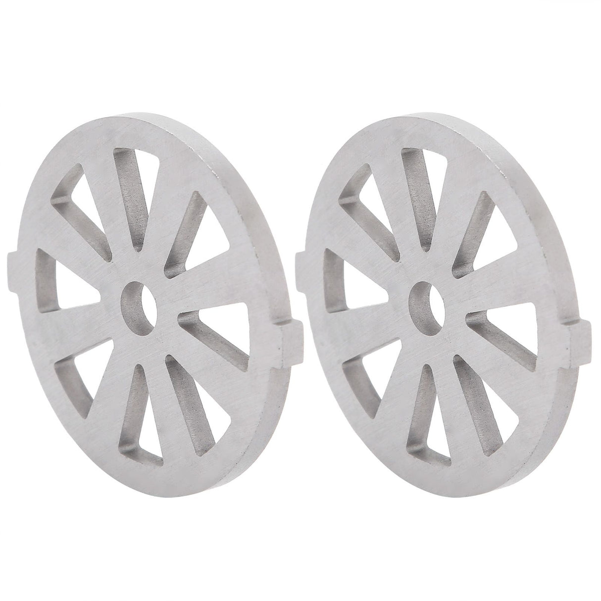 2pcs Meat Grinder Blade 304 Stainless Steel Cutting Plate 7mm/0.3in ID for 5#/B Type Meat Grinder(8 Holes Knife Plate )