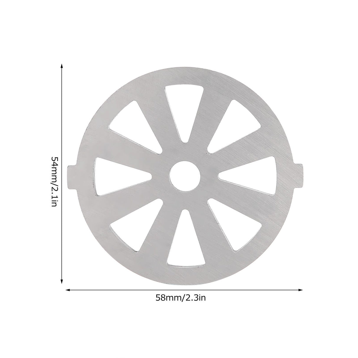 2pcs Meat Grinder Blade 304 Stainless Steel Cutting Plate 7mm/0.3in ID for 5#/B Type Meat Grinder(8 Holes Knife Plate )
