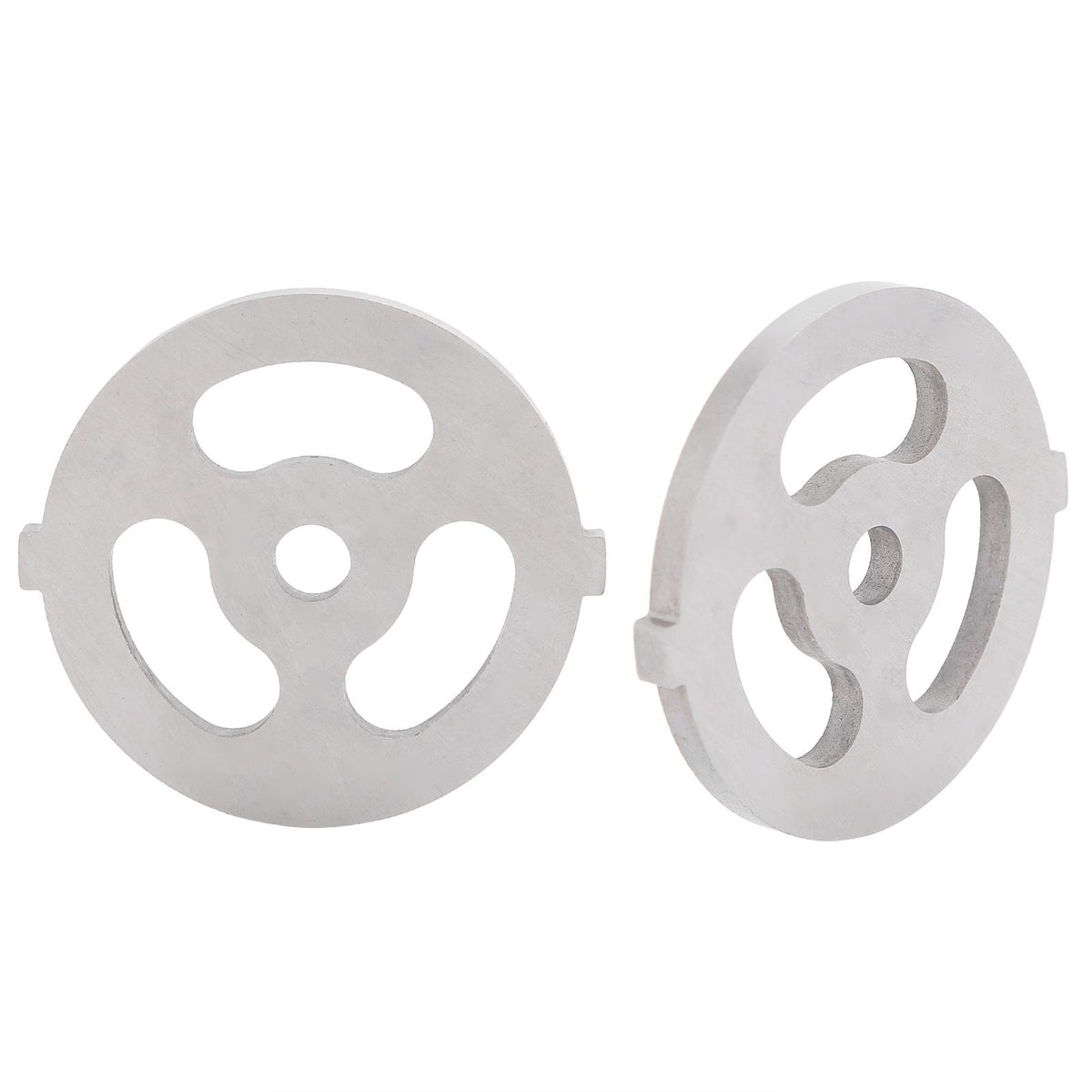2pcs Meat Grinder Blade 304 Stainless Steel Cutting Plate 7mm/0.3in ID for 5#/B Type Meat Grinder(3 Holes Knife Plate )