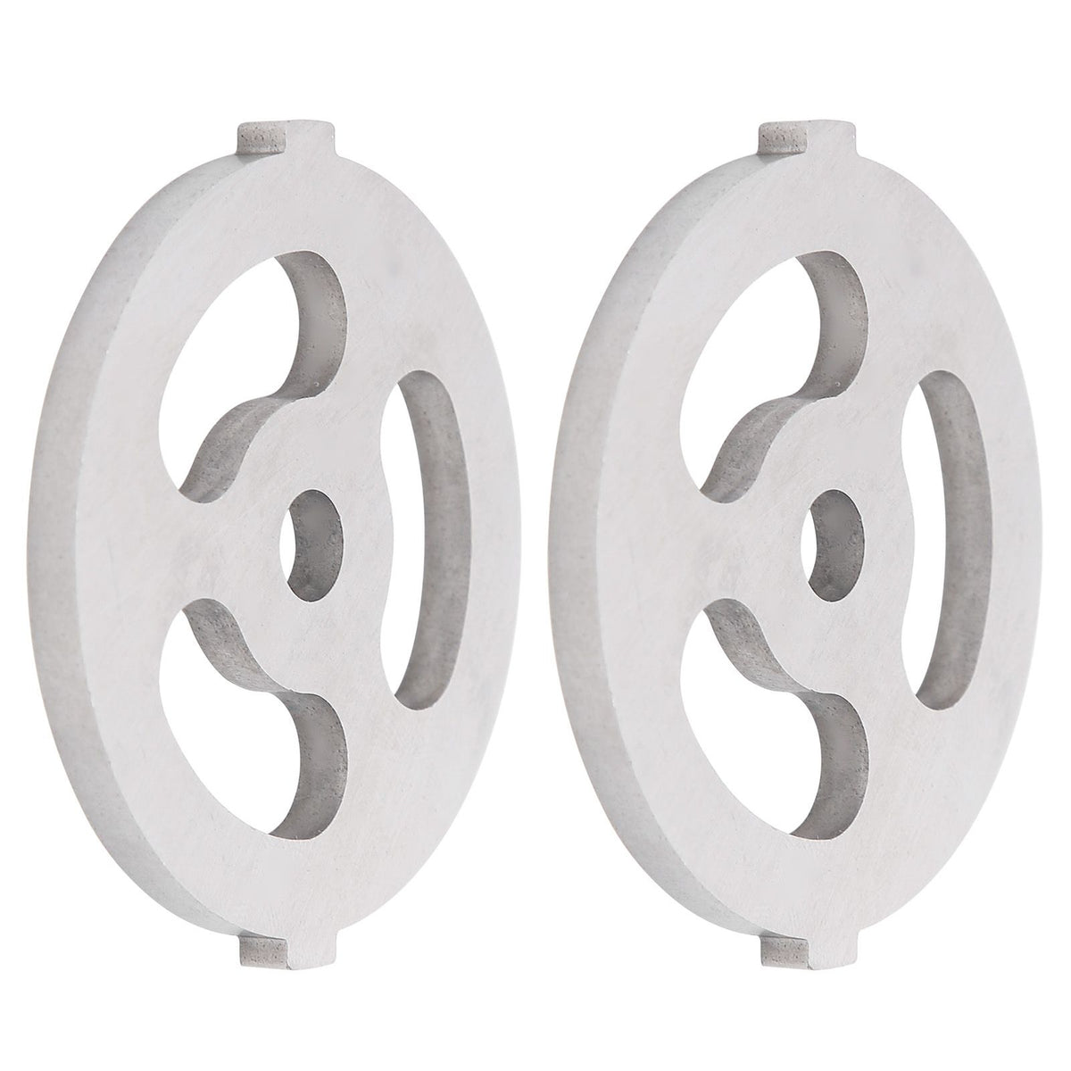 2pcs Meat Grinder Blade 304 Stainless Steel Cutting Plate 7mm/0.3in ID for 5#/B Type Meat Grinder(3 Holes Knife Plate )