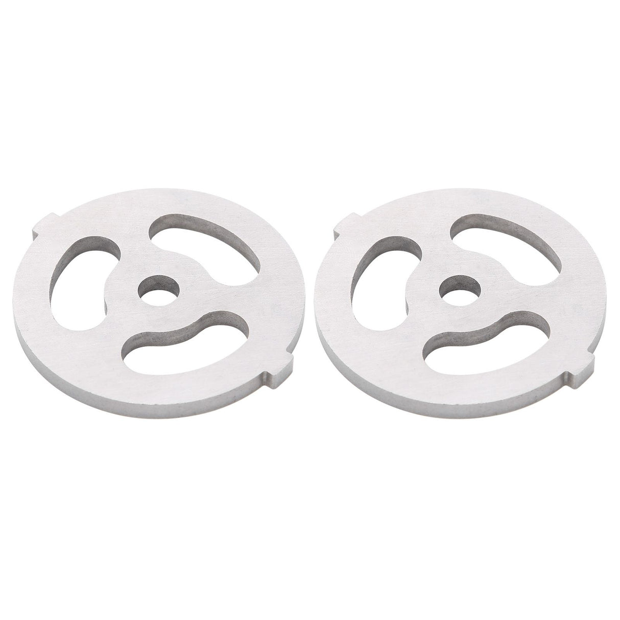 2pcs Meat Grinder Blade 304 Stainless Steel Cutting Plate 7mm/0.3in ID for 5#/B Type Meat Grinder(3 Holes Knife Plate )